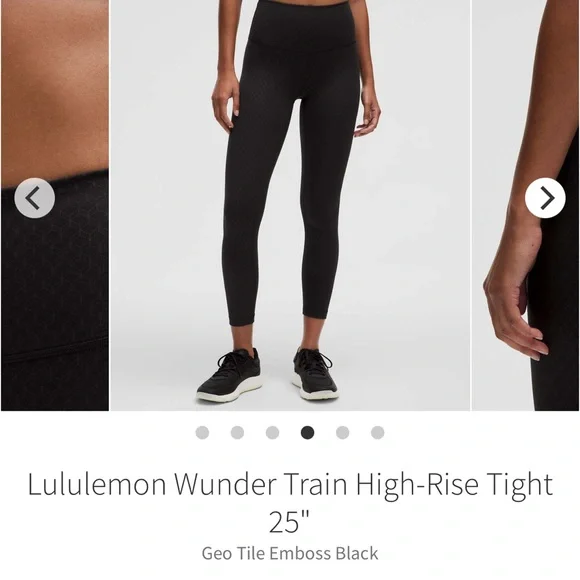 Lululemon Wunder Train High-Rise Tight 25" Geo Tile Emboss Black - Picture 10 of 11